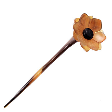 Handmade Cattle Horn 3D Floral Hair Stick